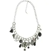 Behave - Statement ketting - Geluksbedels stijl - Zilverkleurig accent