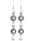 Behave - Dames oorbellen zilverkleur - Vintage look - Feestelijk stijl