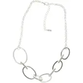 Behave - Schakelketting met steentjes 46 cm - Nikkelvrij - Mode-accessoire