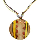 Behave - Ketting met schelpen hanger, nikkelvrij - Trendy modeaccessoire - 50 cm + 5 cm verlengketting