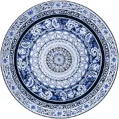 Huismerk Heinen Delfts Blauw Wandbord Mandala - Ø 42 cm