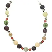 Behave - Lange ketting met multi-kleurige kralen - 90 cm - Bohemian sieraden