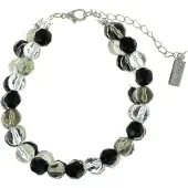 Behave - Grijze kralen armband - Glam stijl voor avond of eventwear