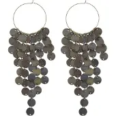 Behave - Oorringen met ronde hangers oud-goudkleur 14 cm - Nikkelvrij - Trendy sieraden