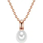 Valero Pearls Ketting rose-goud / parelwit