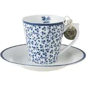 Laura Ashley kop en schotel espresso Floris 9 cl - Porselein - Mokken & bekers