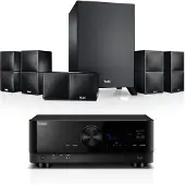 Teufel CUBYCON + Yamaha RX-V4A "5.1-Set" Home cinema Zwart