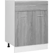 vidaXL Onderkast met lade Lyon 60x46x81,5 cm bewerkt hout grijs sonoma