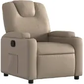 vidaXL Fauteuil verstelbaar kunstleer cappuccinokleurig