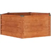 vidaXL Plantenbak verhoogd 129x129x45 cm cortenstaal roestig