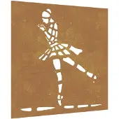 vidaXL Wanddecoratie tuin balletdanserontwerp 55x55 cm cortenstaal