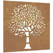 vidaXL Wanddecoratie tuin boomontwerp 55x55 cm cortenstaal
