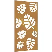 vidaXL Wanddecoratie tuin bladontwerp 105x55 cm cortenstaal