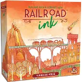 White goblin games - Railroad Ink (Vuurrode versie) - Dobbelspel - 1 tot 6 spelers - Roll & Write - Puzzelspel - Voor de hele familie