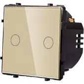 Perfect Switches MODULE | TOUCH | GOUD | AAN/UIT | WIFI + RF | TWEEVOUDIGE SCHAKELAAR