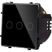 Perfect Switches MODULE | TOUCH | ZWART | AAN/UIT | WIFI + RF | DRIEVOUDIGE SCHAKELAAR
