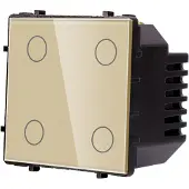Perfect Switches MODULE | TOUCH | GOUD | AAN/UIT | WIFI + RF | VIERVOUDIGE SCHAKELAAR
