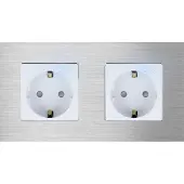 Perfect Switches WANDCONTACTDOOS | ALUMINIUM | ZILVER | TWEEVOUDIG | WIFI