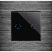 Perfect Switches TOUCH SCHAKELAAR | ALUMINIUM | ZWART | AAN/UIT | TWEEVOUDIG | WIFI + RF