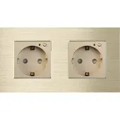 Perfect Switches WANDCONTACTDOOS | ALUMINIUM | GOUD | TWEEVOUDIG | WIFI
