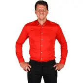 Coppens Herenhemd Basic colour rood | Maat 3XL +