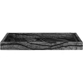 Mette Ditmer Marble dienblad 16x31 cm Zwart-grijs