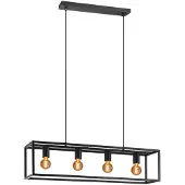 Eglo Hanglamp Blackcrown Zwart 4xe27