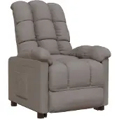 vidaXL Fauteuil verstelbaar stof taupe