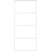 vidaXL Schuifdeur 90x205 cm mat ESG-glas en aluminium wit