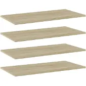 vidaXL Wandschappen 4 st 80x40x1,5 cm spaanplaat sonoma eikenkleurig