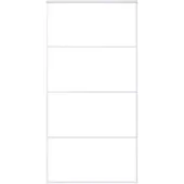 vidaXL Schuifdeur 102,5x205 cm mat ESG-glas en aluminium wit