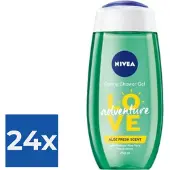 Nivea Douchegel - Love Adventure 250 ml - Voordeelverpakking 24 stuks