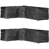 vidaXL Tuinmeubelhoezen L-vormig 2 st 18 oogjes 220x285x80 cm