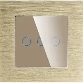 Perfect Switches TOUCH SCHAKELAAR | ALUMINIUM | GOUD | AAN/UIT | DRIEVOUDIG | WIFI + RF