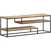 vidaXL Tv-meubel 130x30x45 cm ruw mangohout