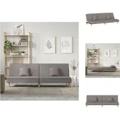 vidaXL Slaapbank stof taupe
