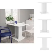 vidaXL Eettafel 80x80x75 cm bewerkt hout wit