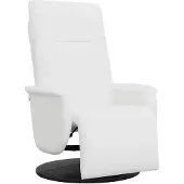 vidaXL Fauteuil verstelbaar met voetensteun kunstleer wit