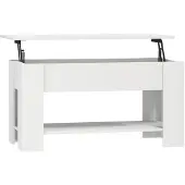 vidaXL Salontafel, wit, 101x49x52 cm, houtvezel