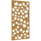 vidaXL Wanddecoratie tuin esdoornbladontwerp 105x55 cm cortenstaal