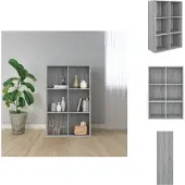 vidaXL Boekenkast/dressoir 66x30x98 cm bewerkt hout grijs sonoma eiken