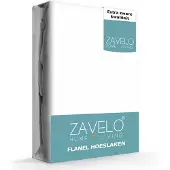 Zavelo Hoeslaken Flanel Wit-2-persoons (140x200 cm)