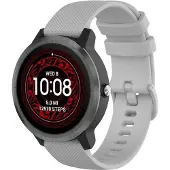 Shop4 - Geschikt voor Garmin Vivoactive 3 Bandje - Siliconen Grijs