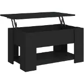 vidaXL Salontafel zwart, 79x49x41 cm, houtvezel
