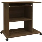 vidaXL Computerbureau 80x50x75 cm bewerkt hout bruin eikenkleur