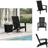 vidaXL Tuinstoel Adirondack polypropeen zwart
