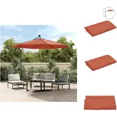 vidaXL Vervangingsdoek voor tuinparasol 300 cm terracottakleurig