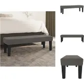 vidaXL Bankje 100x30x30 cm fluweel donkergrijs