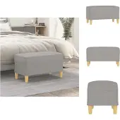 vidaXL Bankje 70x35x41 cm stof lichtgrijs