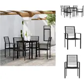 vidaXL 5-delige tuinset, zwart